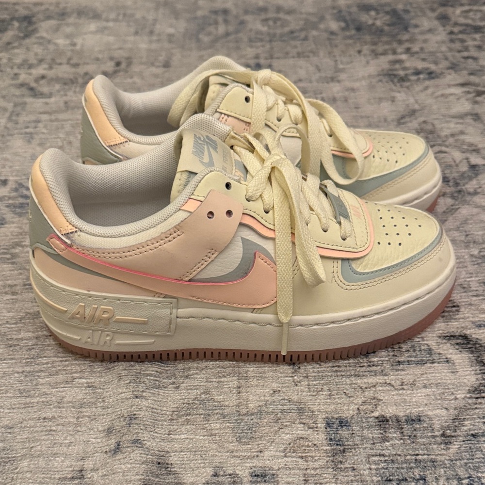 Nike Air Force 1 in Cream and Pink Tones